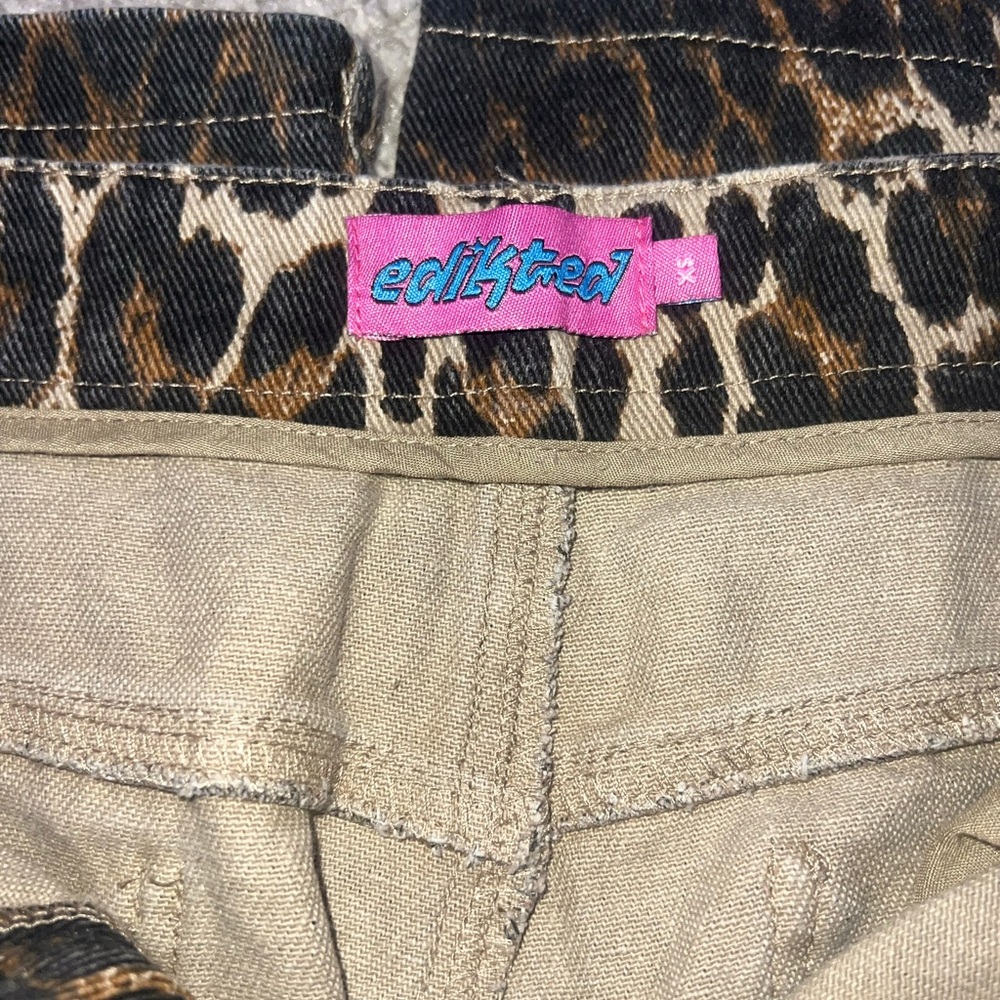 Edikted Kids Animal Print Jeans - Brown and Black
